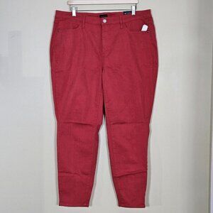 Talbots Jeggings Womens 18W Berry Pink Ankle Length Slimming High Rise Stretch